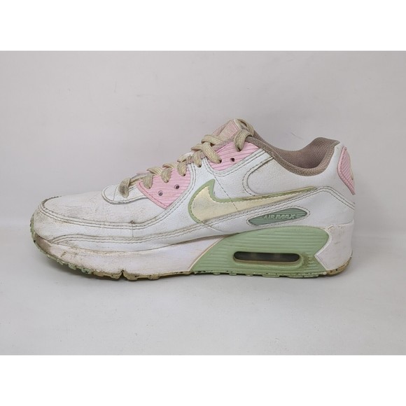 Big Kid's Nike Air Max 90 LTR SE Summit White‎ Pink DQ0276-100 Girls Size 5.5Y - Picture 5 of 10